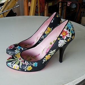 Betsey Johnson Floral Heels